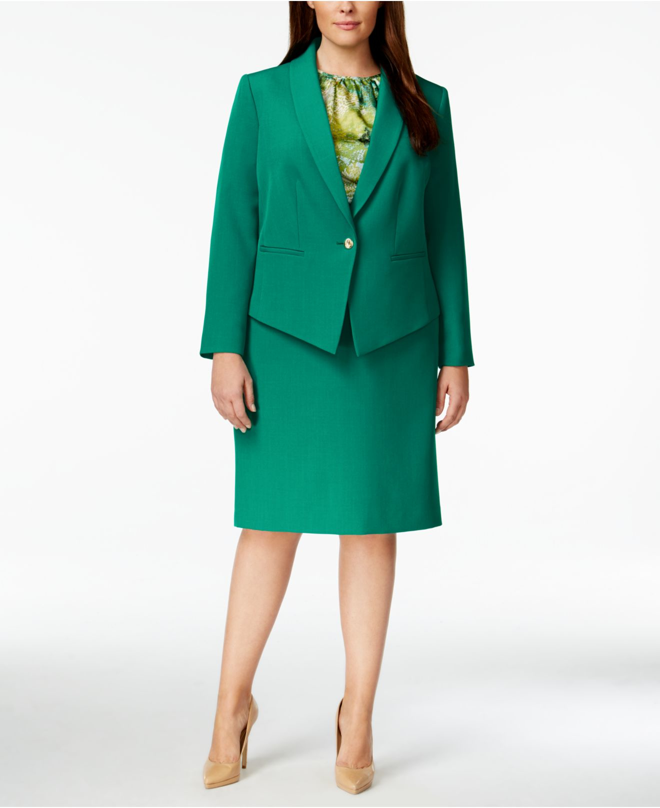 Green Skirt Suit 107