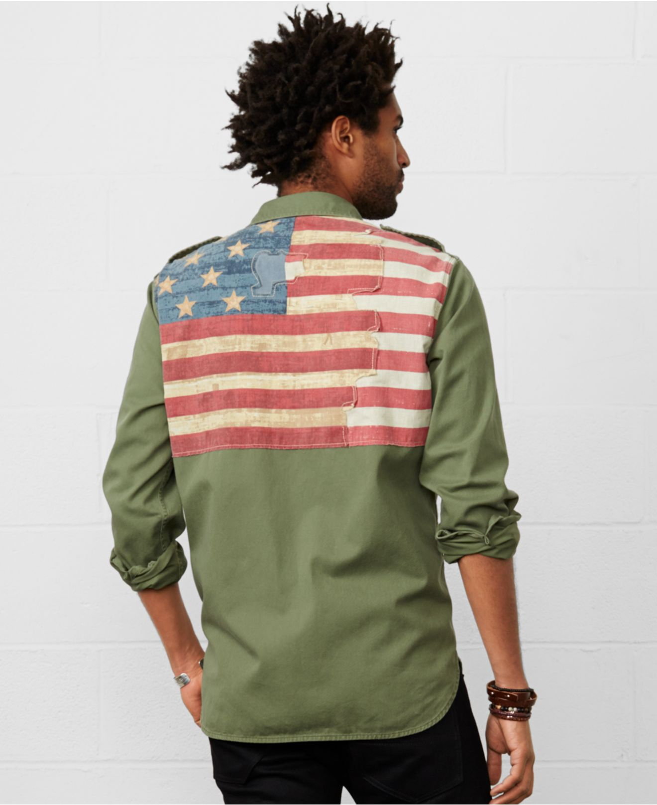 Lyst Denim & Supply Ralph Lauren FlagBack Military Shirt in Green for Men