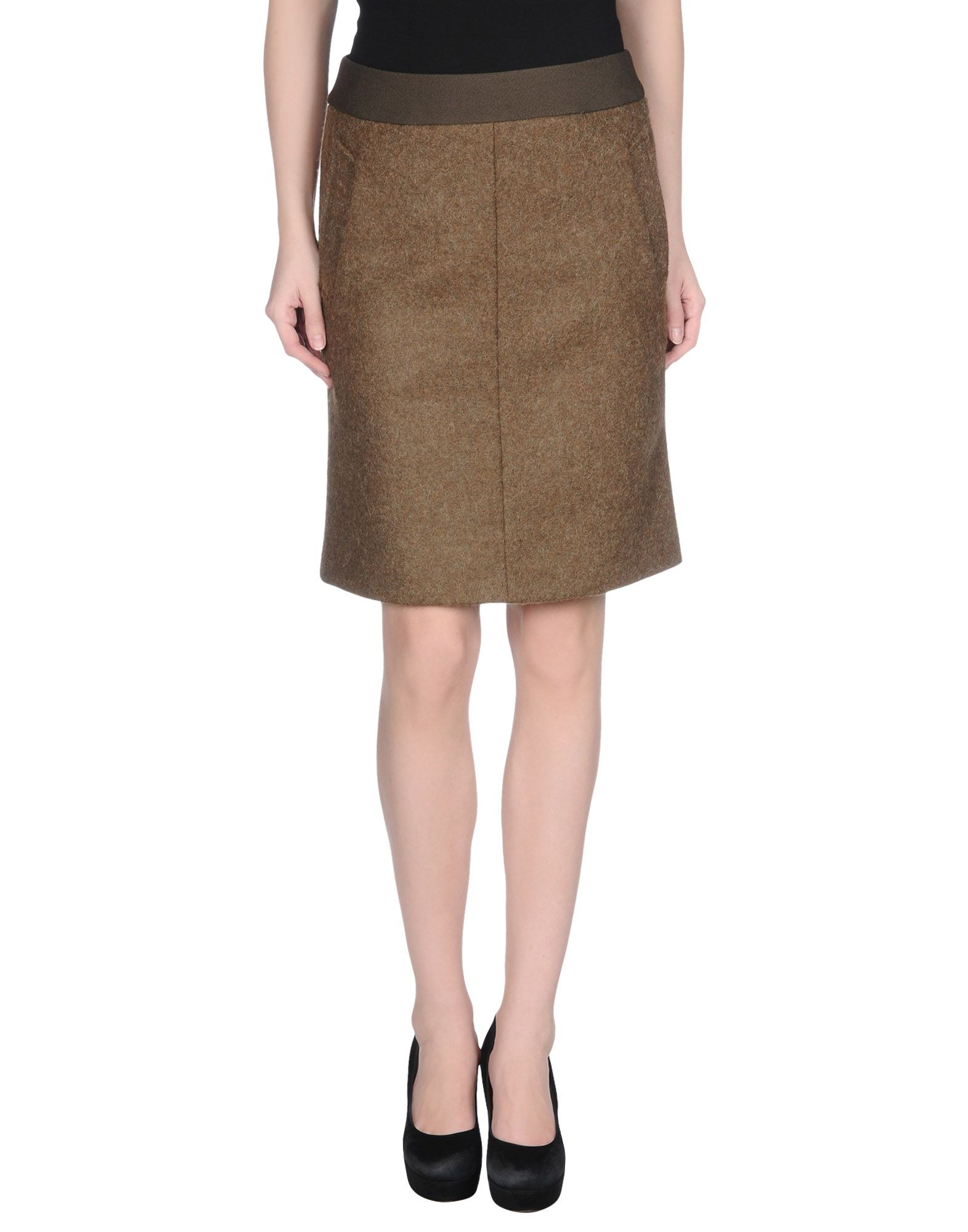 Lyst - Dries Van Noten Knee Length Skirt in Brown