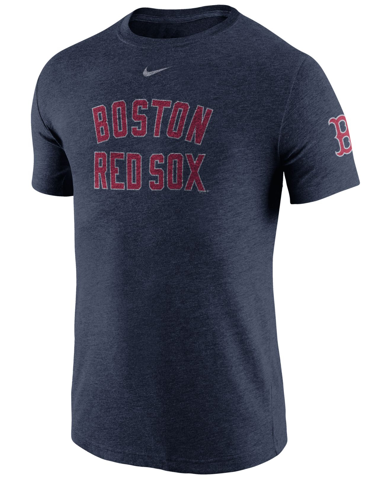 Nike Synthetic Men's Boston Red Sox Tri-blend Dna T-shirt in Navy (Blue ...