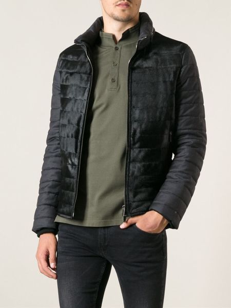 Emporio Armani Quilted Puffer Jacket in Black for Men | Lyst