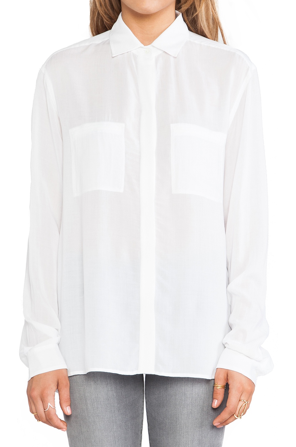 women's long sleeve white button up shirts