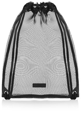 Lyst Top Mesh Drawstring Bag In Black Gallery
