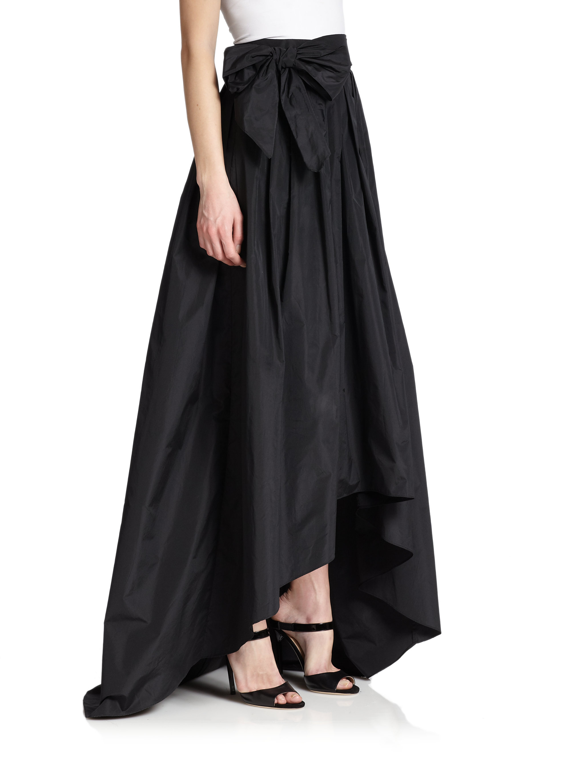 Lyst - Escada Taffeta Hi-lo Ball Skirt in Black