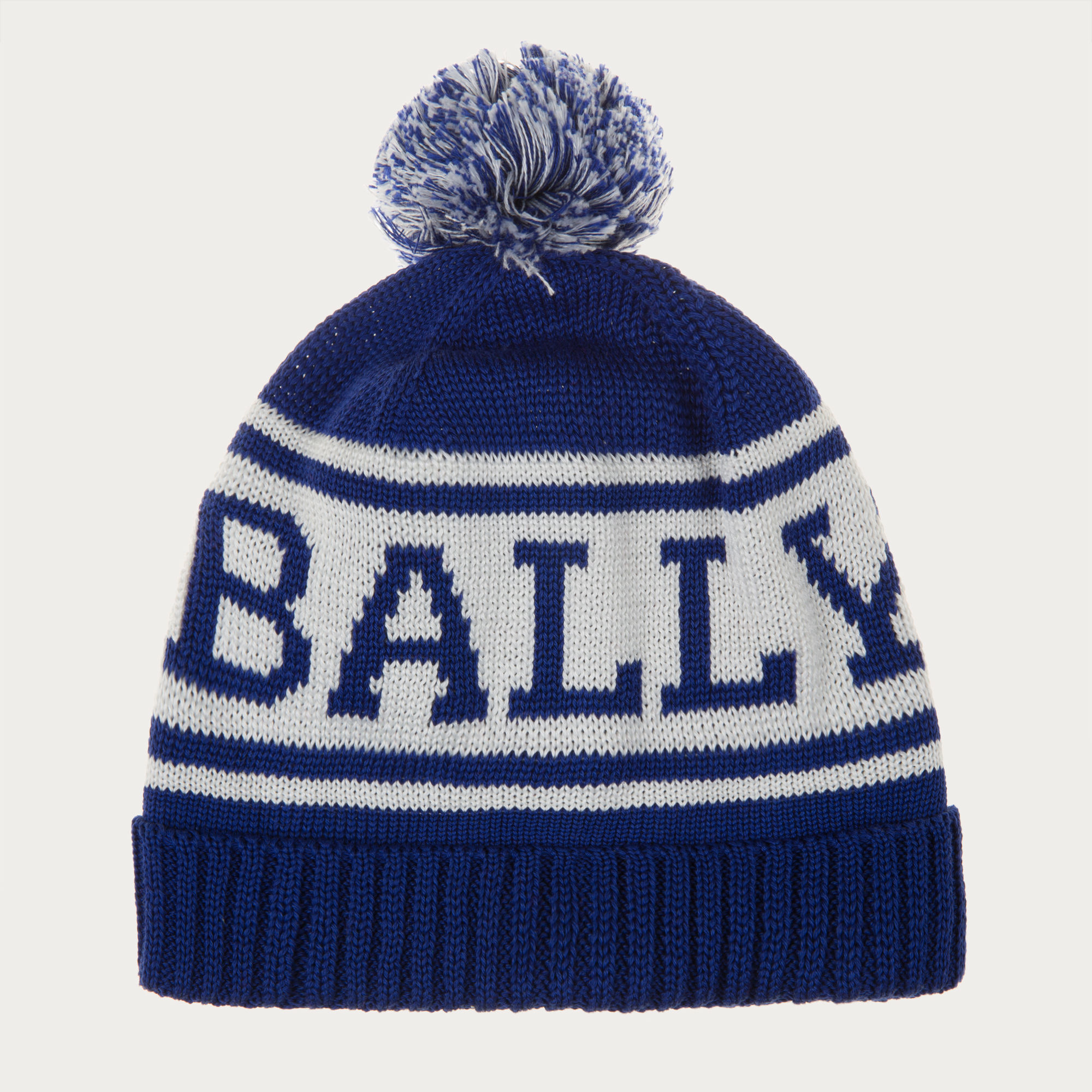 Bally Knitted Cotton Beanie Men's Cotton Knit Pompom Beanie In True ...