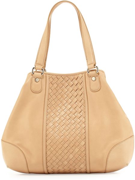 Cole Haan Devin Woven Leather Tote Bag Sandstone in Beige (null) | Lyst