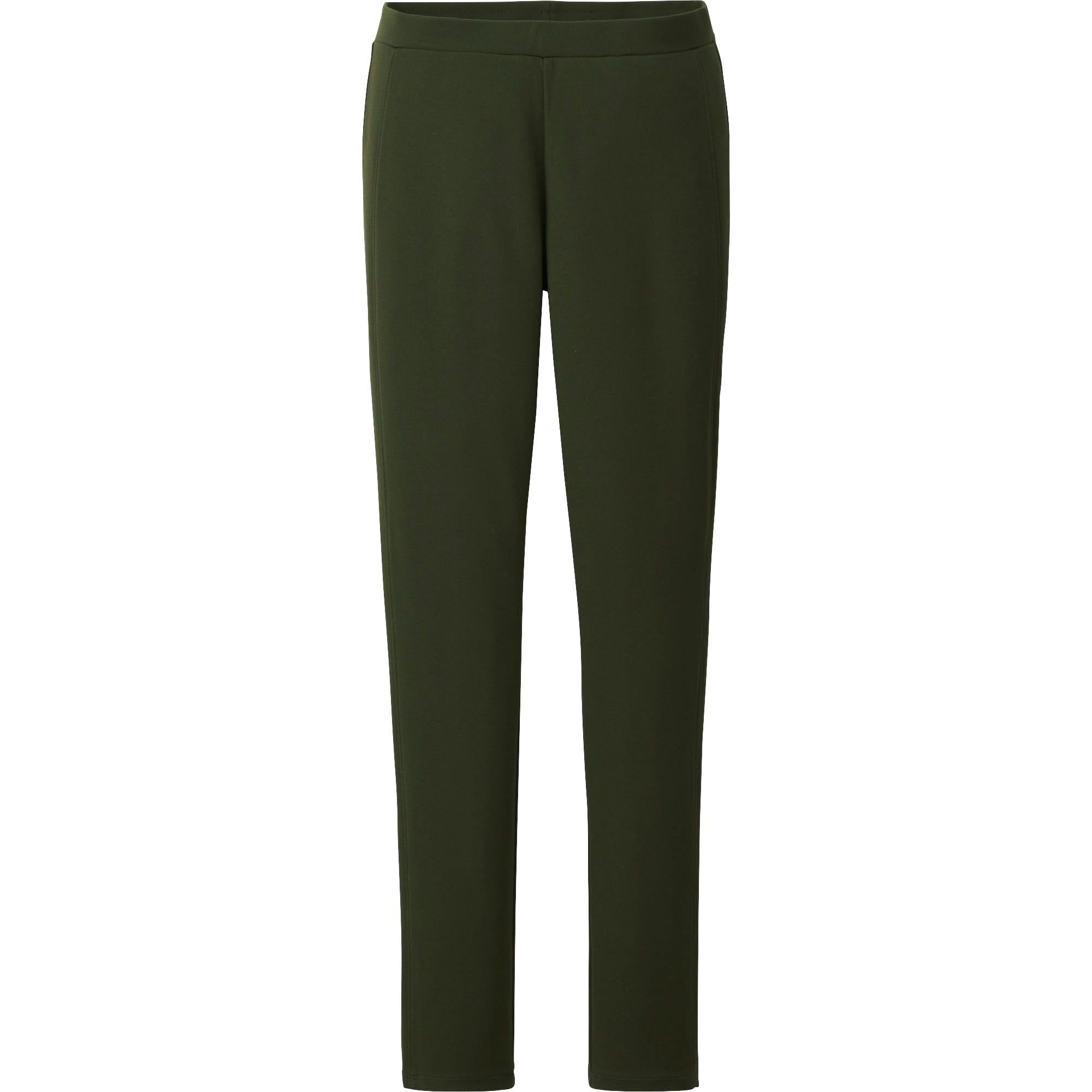 Uniqlo Side Stripe Ponte Leggings Trousers in Green (DARK GREEN) | Lyst