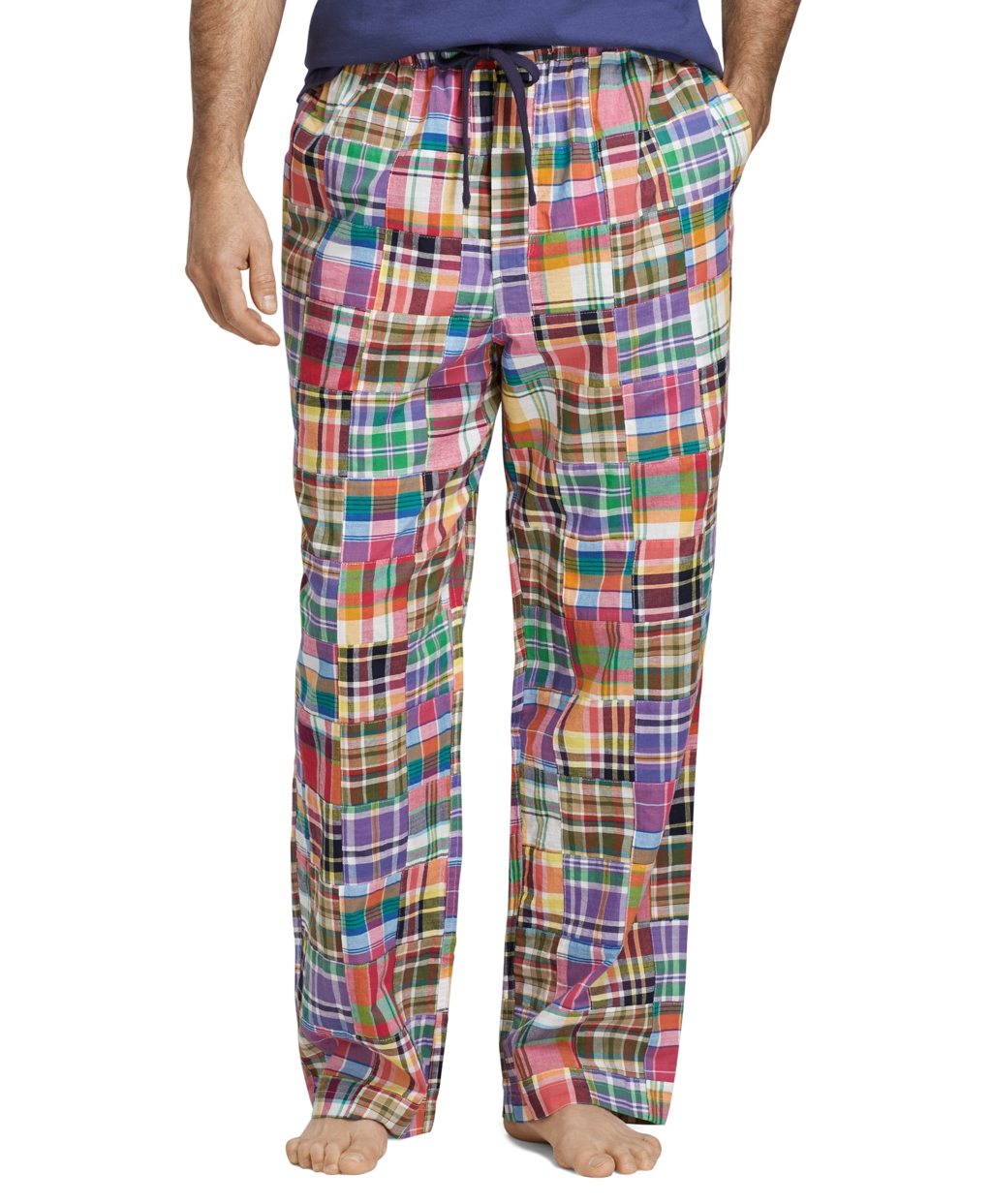 Lyst - Brooks Brothers Patchwork Madras Lounge Pants in Orange for Men