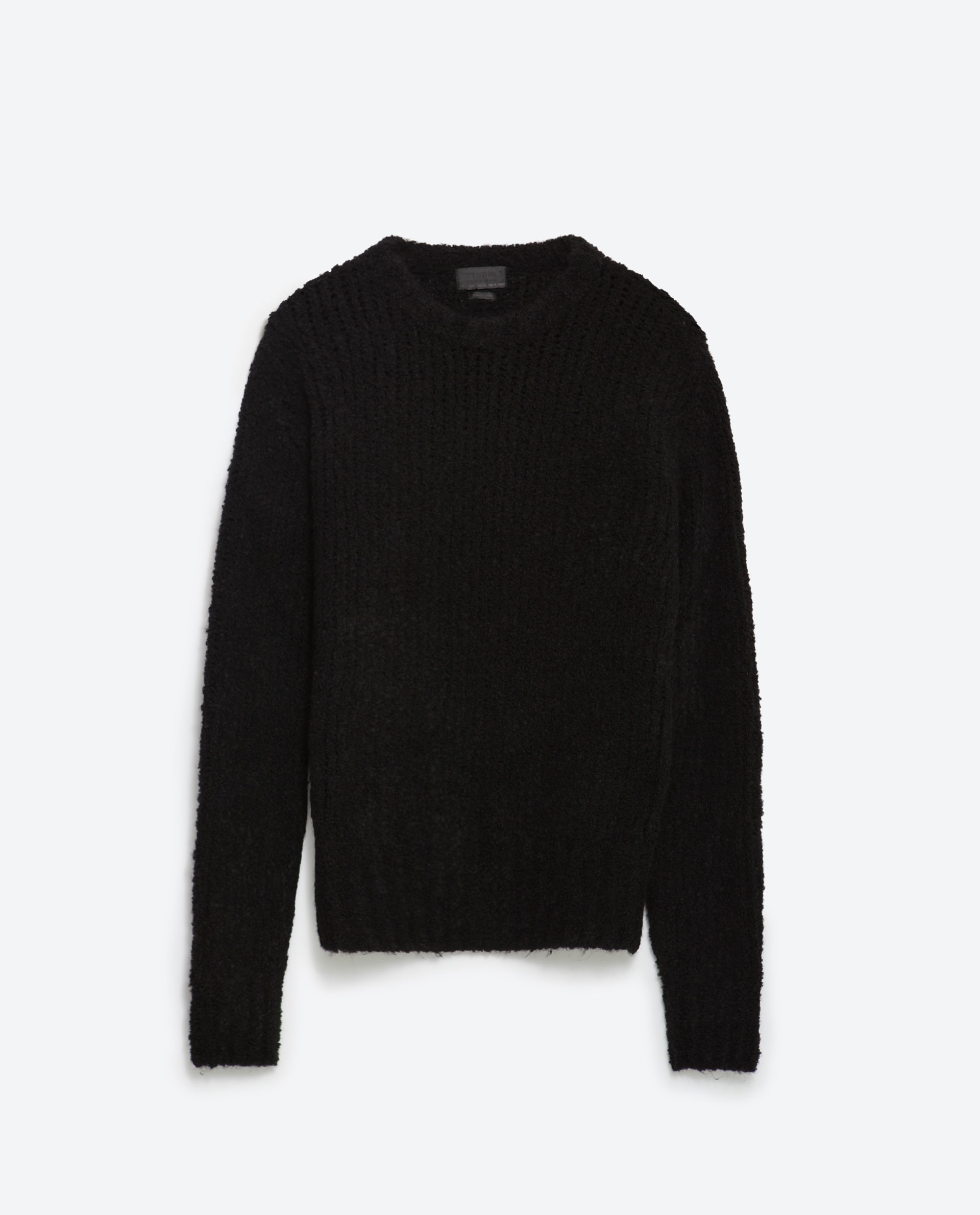 Zara Studio Knit Sweater in Black for Men | Lyst