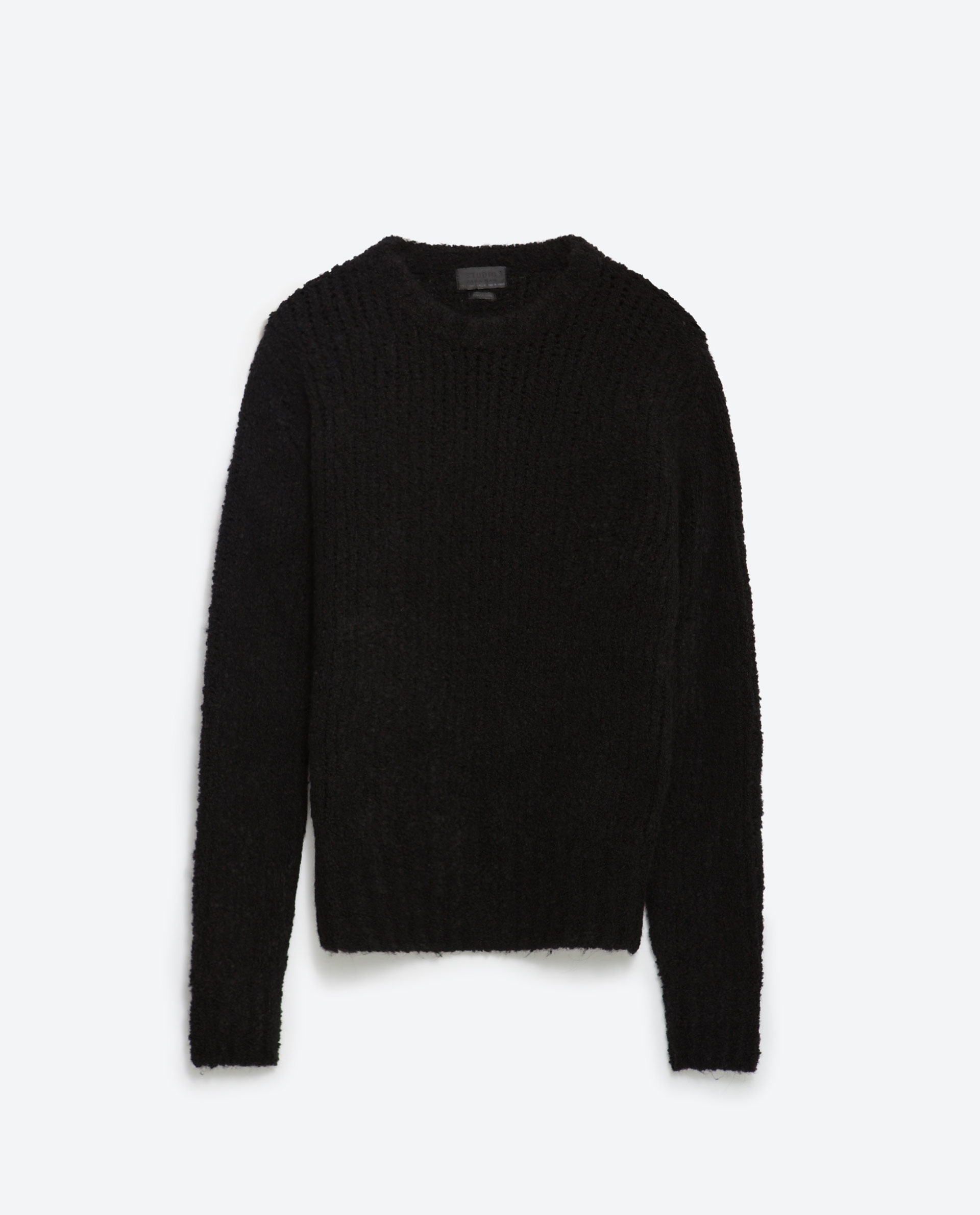 Zara Studio Knit Sweater in Black for Men Lyst