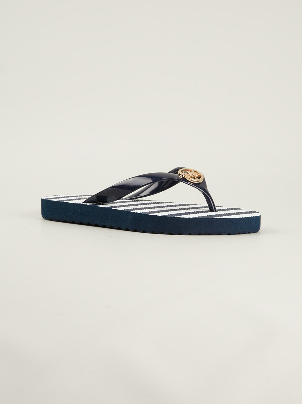 michael kors navy flip flops