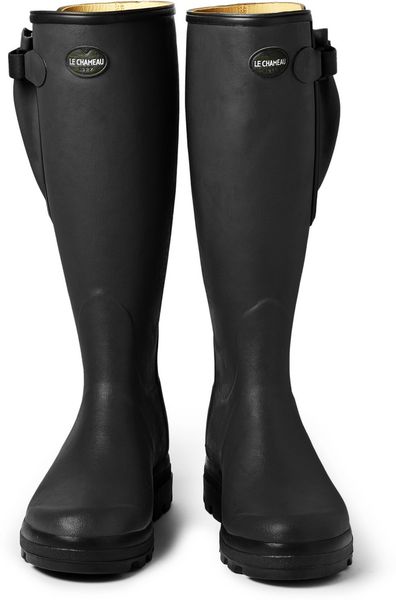 Le Chameau Vierzon Leather-Lined Wellington Boots in Black for Men | Lyst