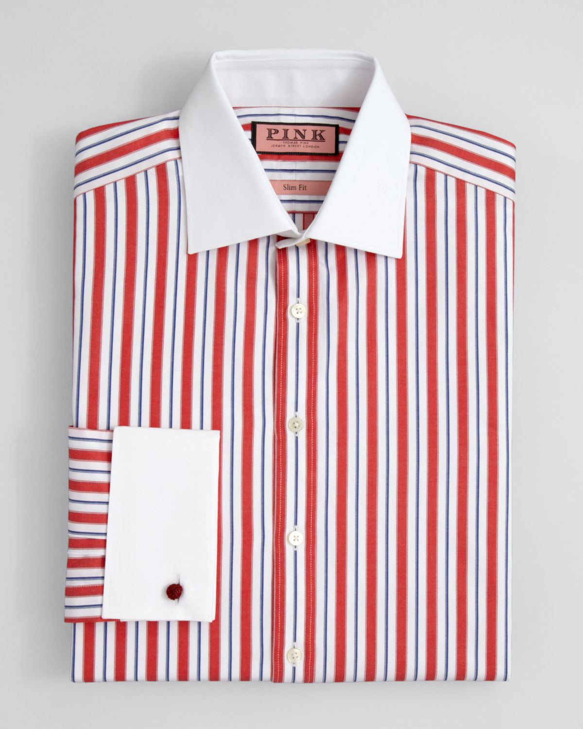 Mens Red And White Striped Dress Shirt Off 68 Medpharmres Com