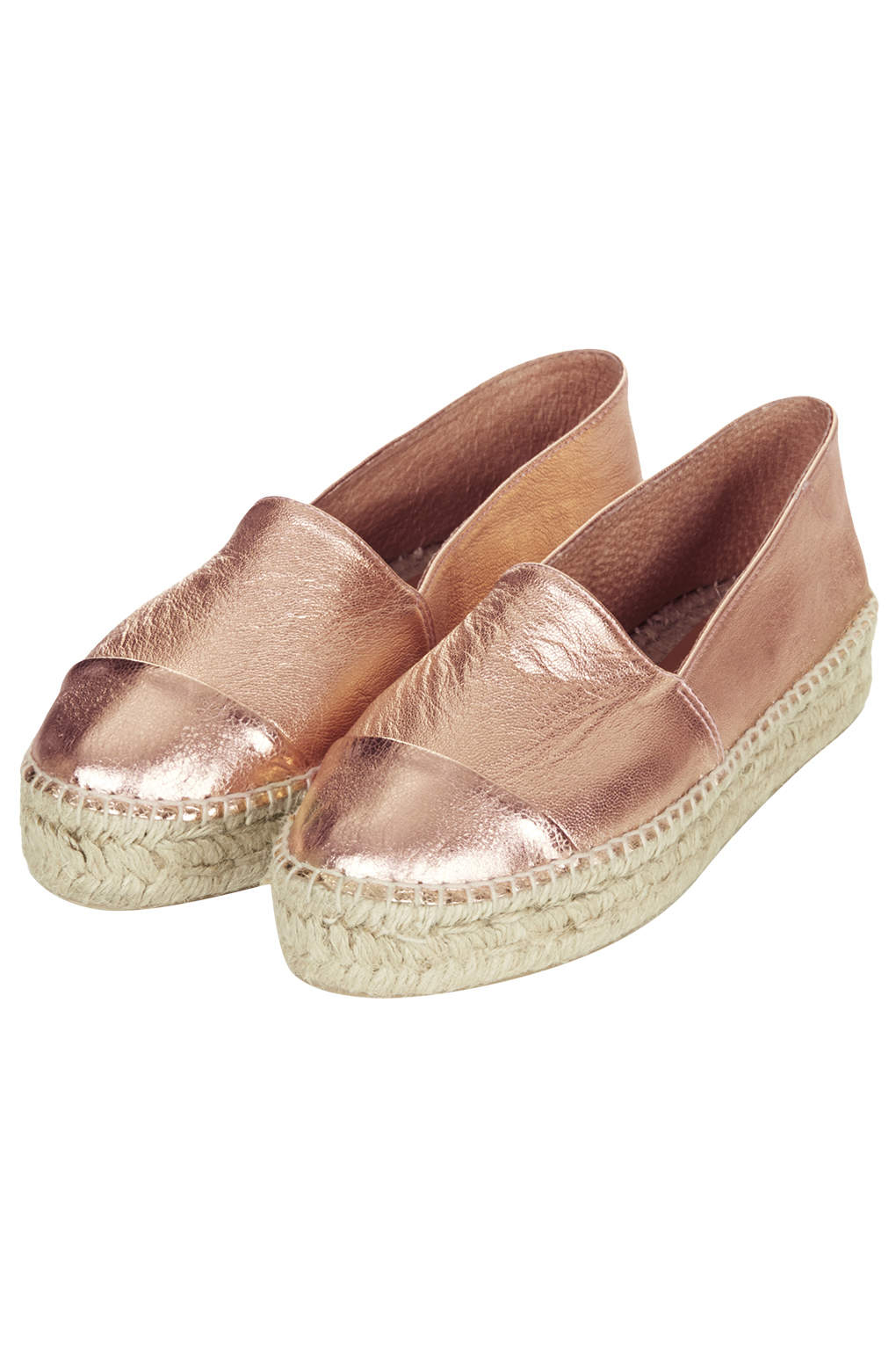 Lyst - Topshop Kangeroo Espadrilles Rose Gold in Pink