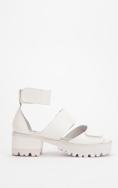 Jeffrey Campbell Harlock Doublestrap Sandal in White | Lyst