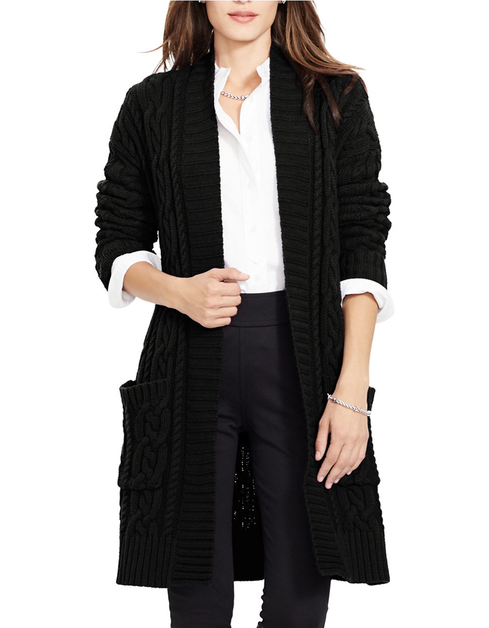 ralph lauren womens cable cardigan