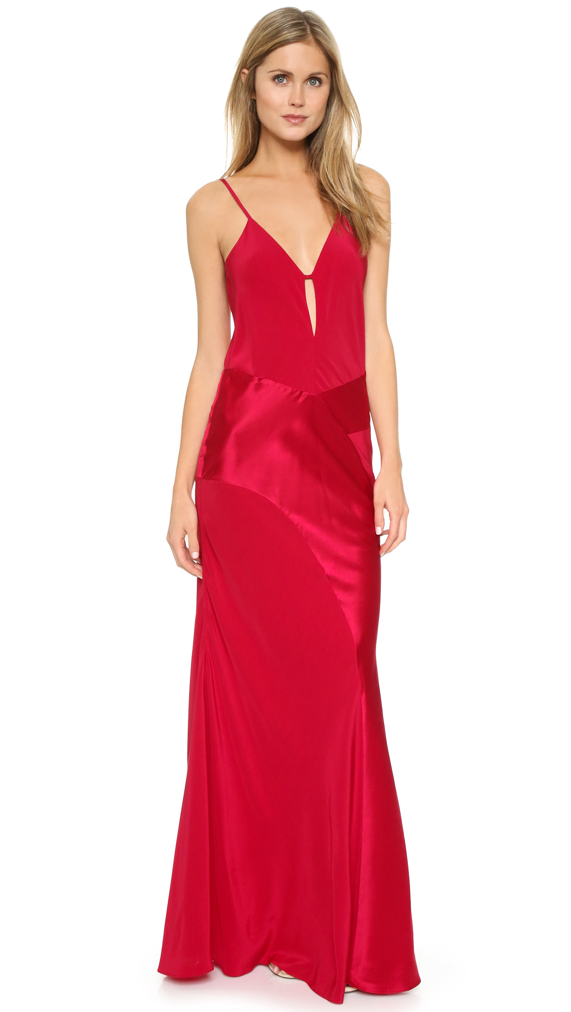 michelle mason bias maxi gown