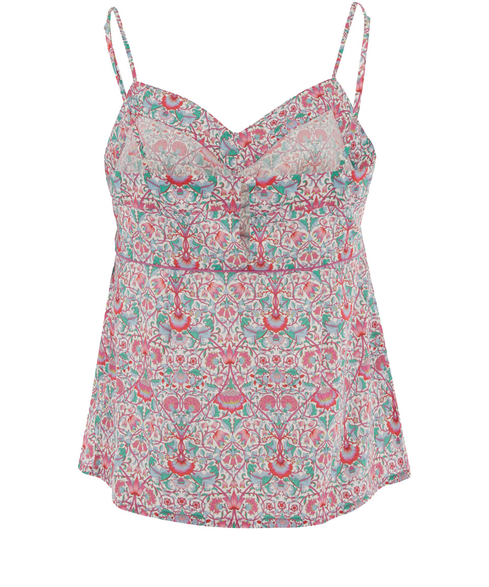 Lyst - Liberty Pink Lodden Print Cotton Vest Top in Pink