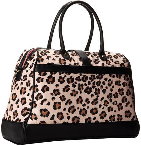 Betsey Johnson Leopard-Print Weekender Bag in Animal (Blush) | Lyst