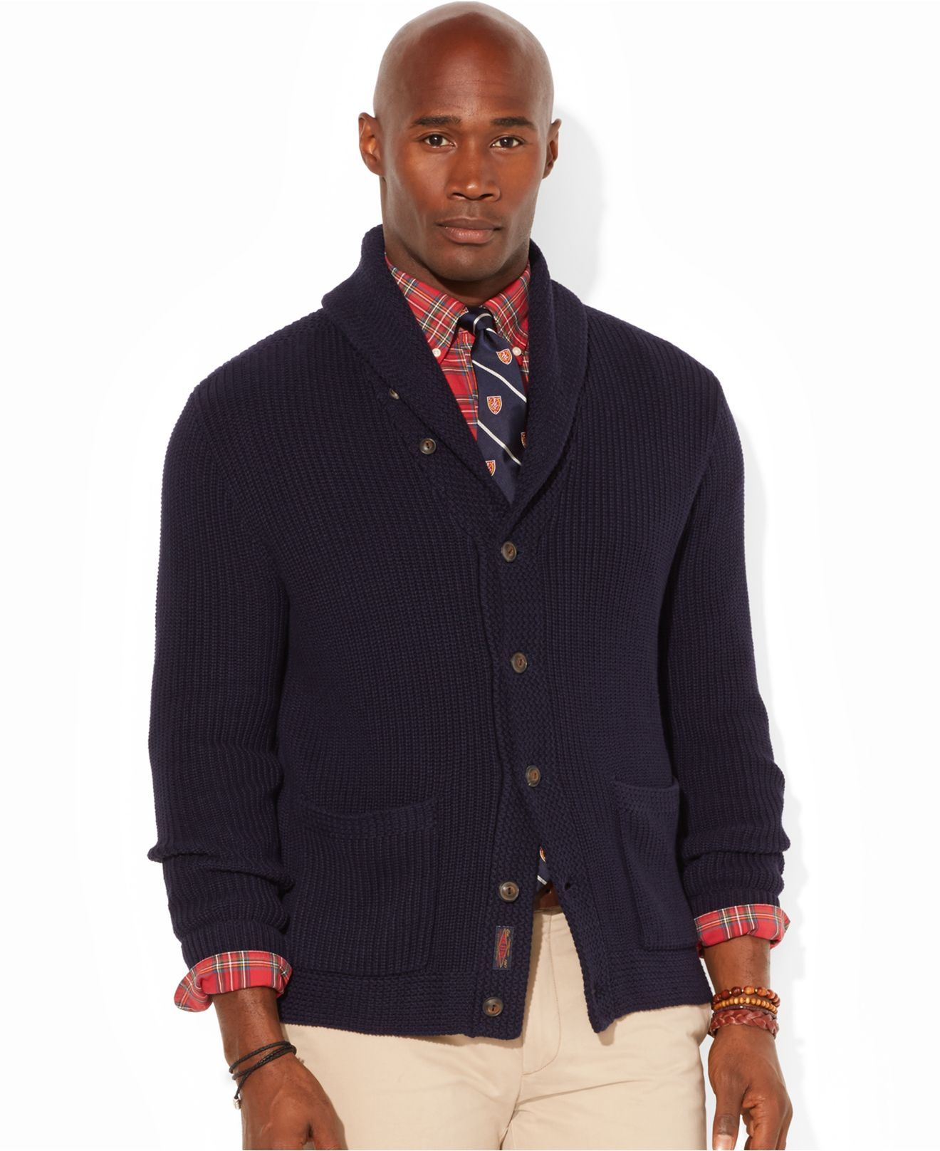 Lyst - Polo Ralph Lauren Big And Tall Shawl Collar Cardigan Sweater in ...