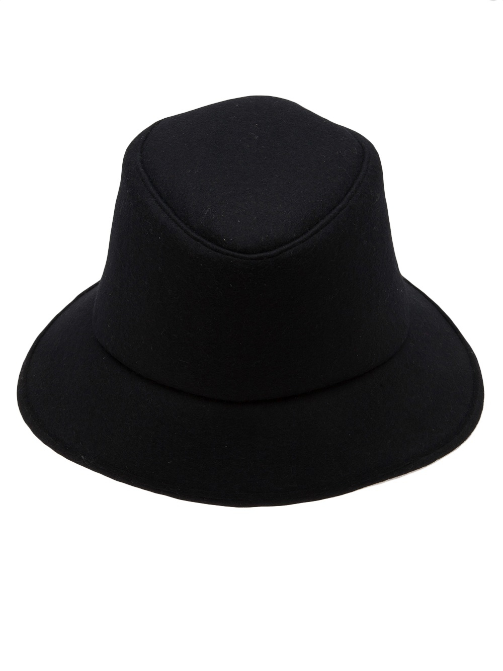 Junya watanabe Round Top Hat in Black | Lyst