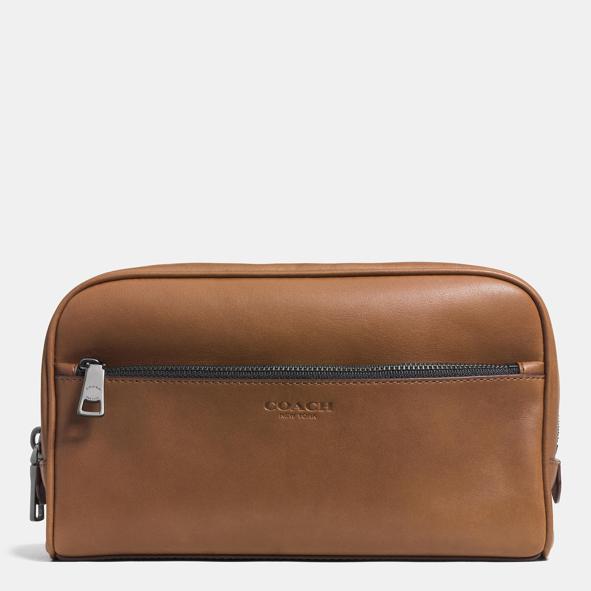 Lyst Coach Bleecker Carry On Dopp Kit In Leather Brown For Men Gallery