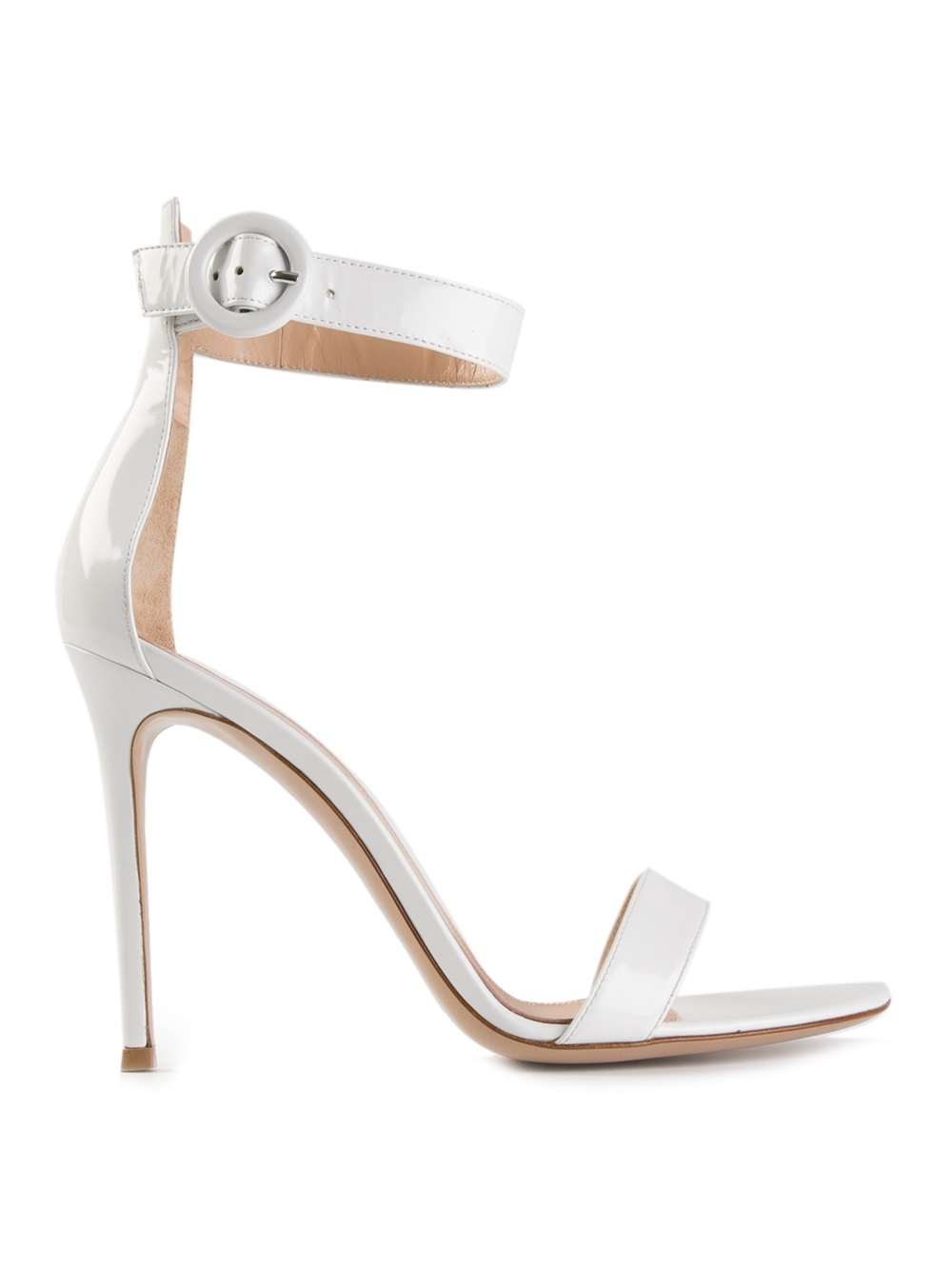 Lyst - Gianvito Rossi Ankle Strap Sandal in White