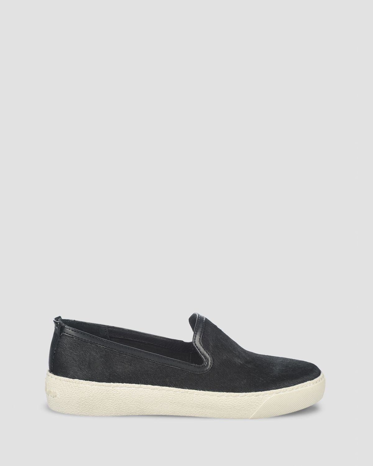 black flat slip on sneakers