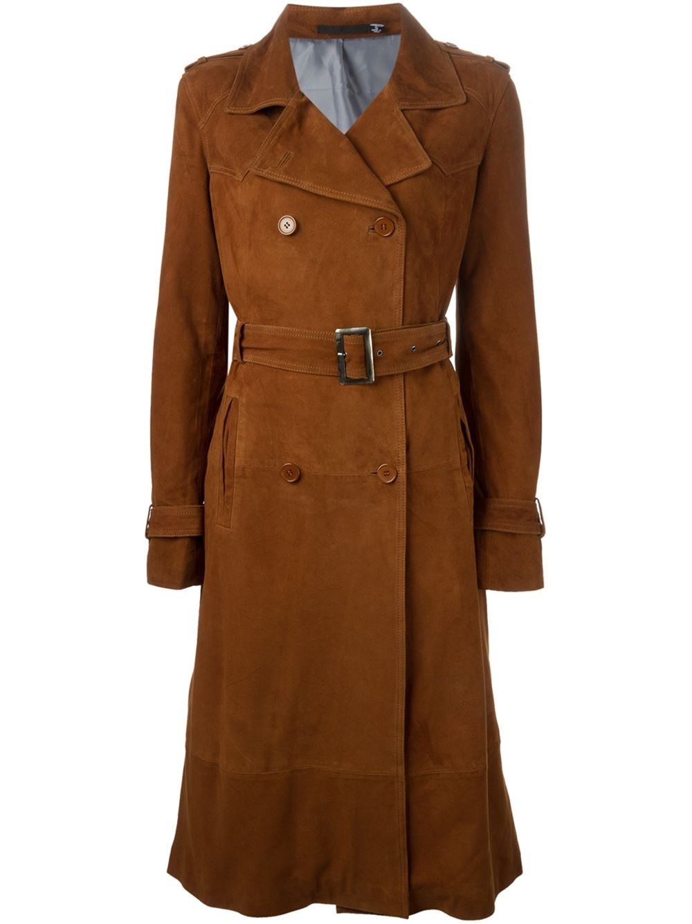 Lyst - BLK DNM Belted Flared Coat in Brown