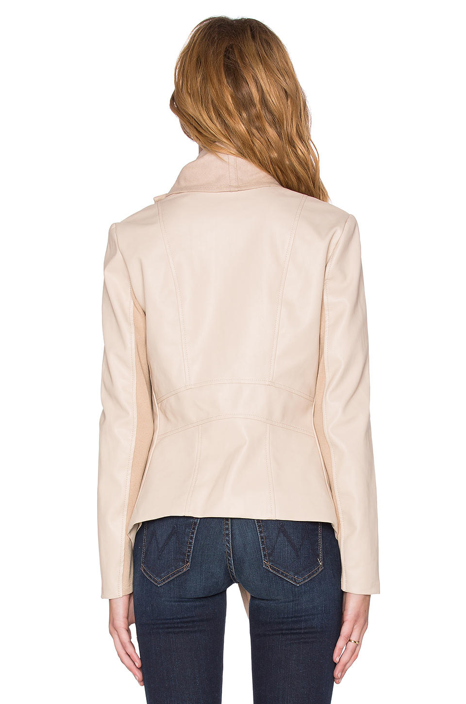 Bardot Waterfall Pu Jacket In Natural Lyst Gallery