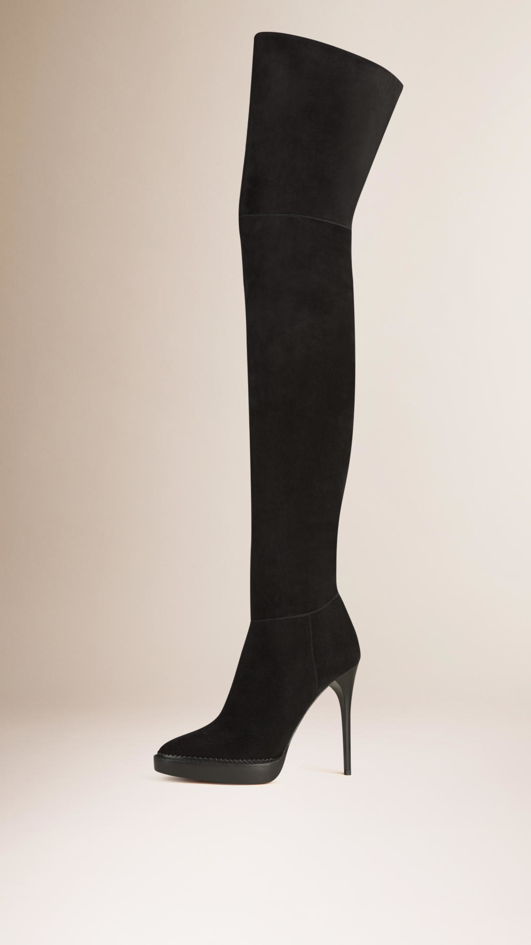 Burberry Over-The-Knee Boots in Black - Lyst