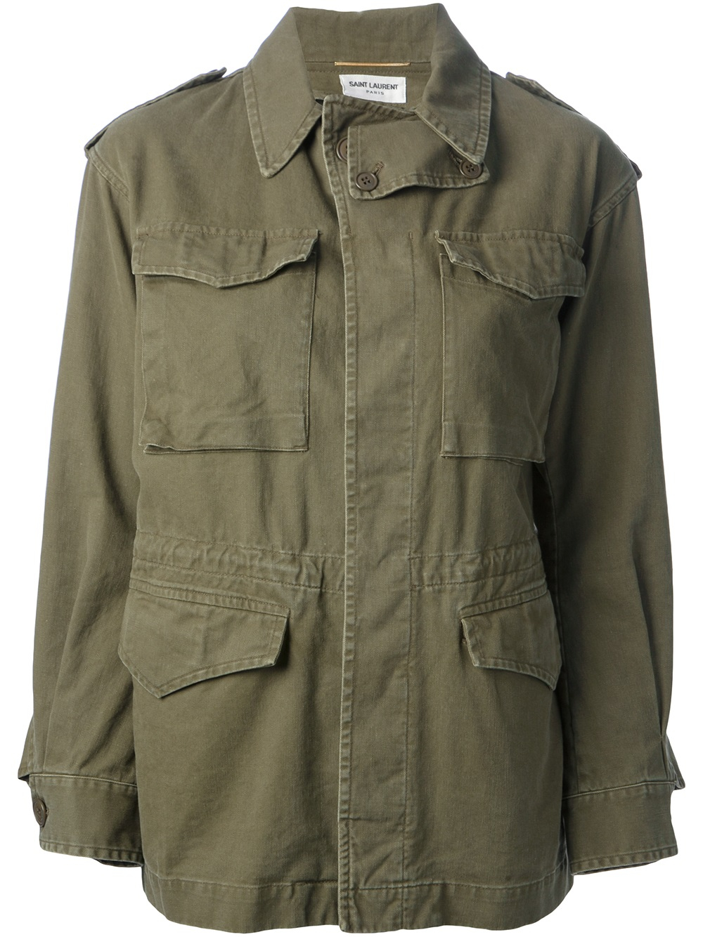 Lyst - Saint laurent Military Jacket in Green