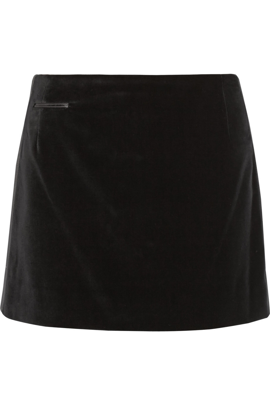 Lyst - Marc jacobs Silk Satin-Trimmed Velvet Mini Skirt in Black