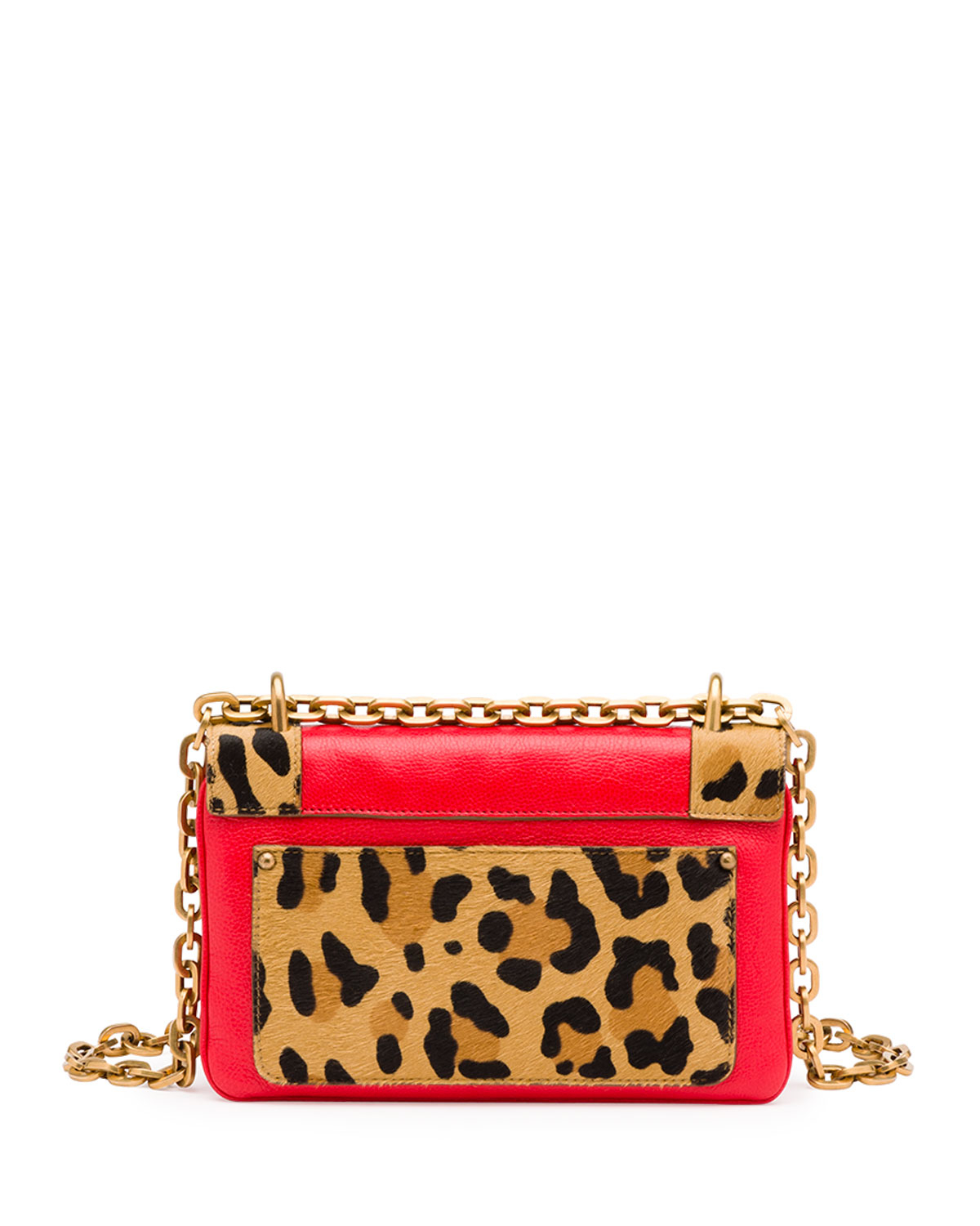 Prada Leopard-Print Chain Shoulder Bag in Red (LACCA + MIELE) | Lyst  