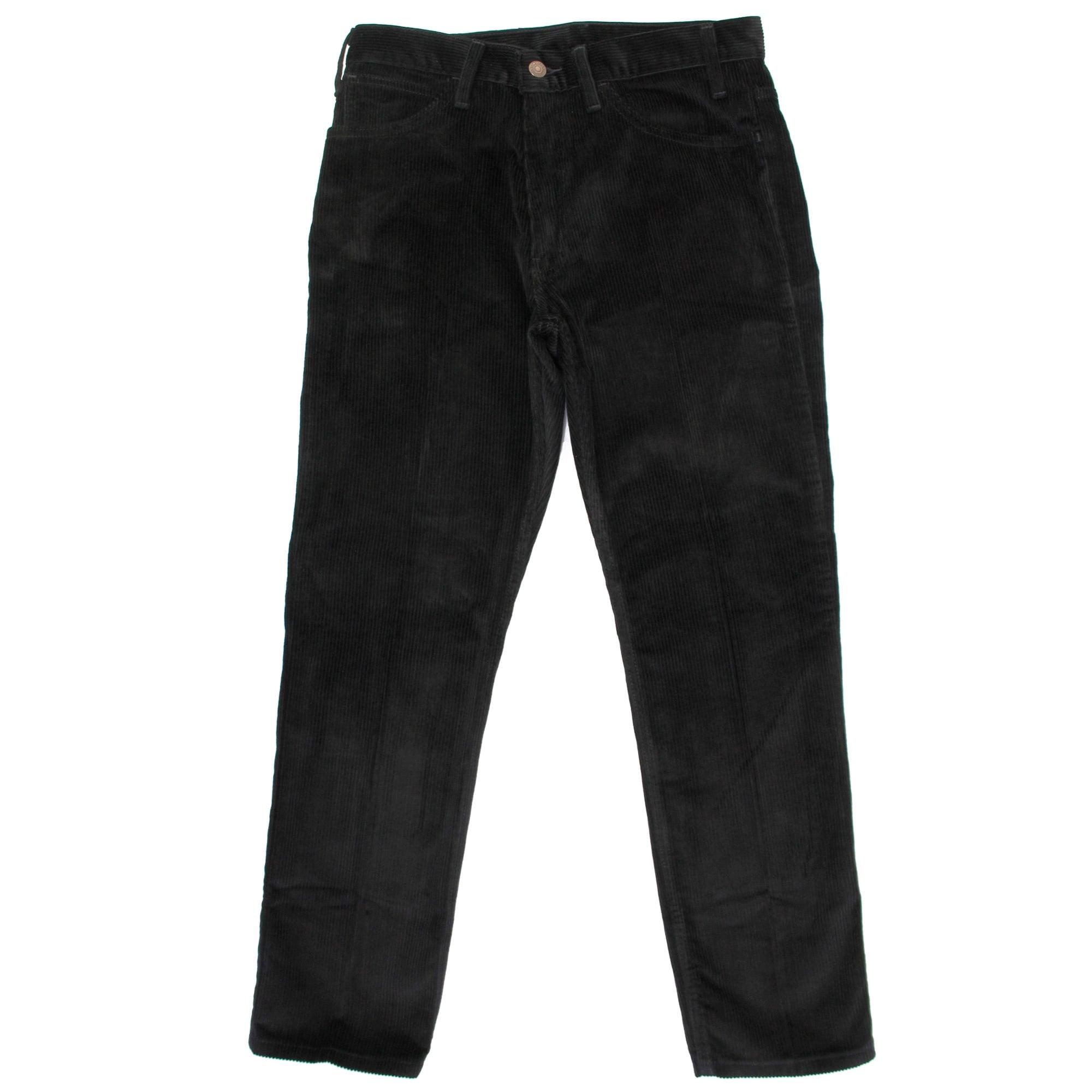 Levi's Levi'S Vintage 519 Sta-Prest Corduroy Black Trousers 30081-0009 ...