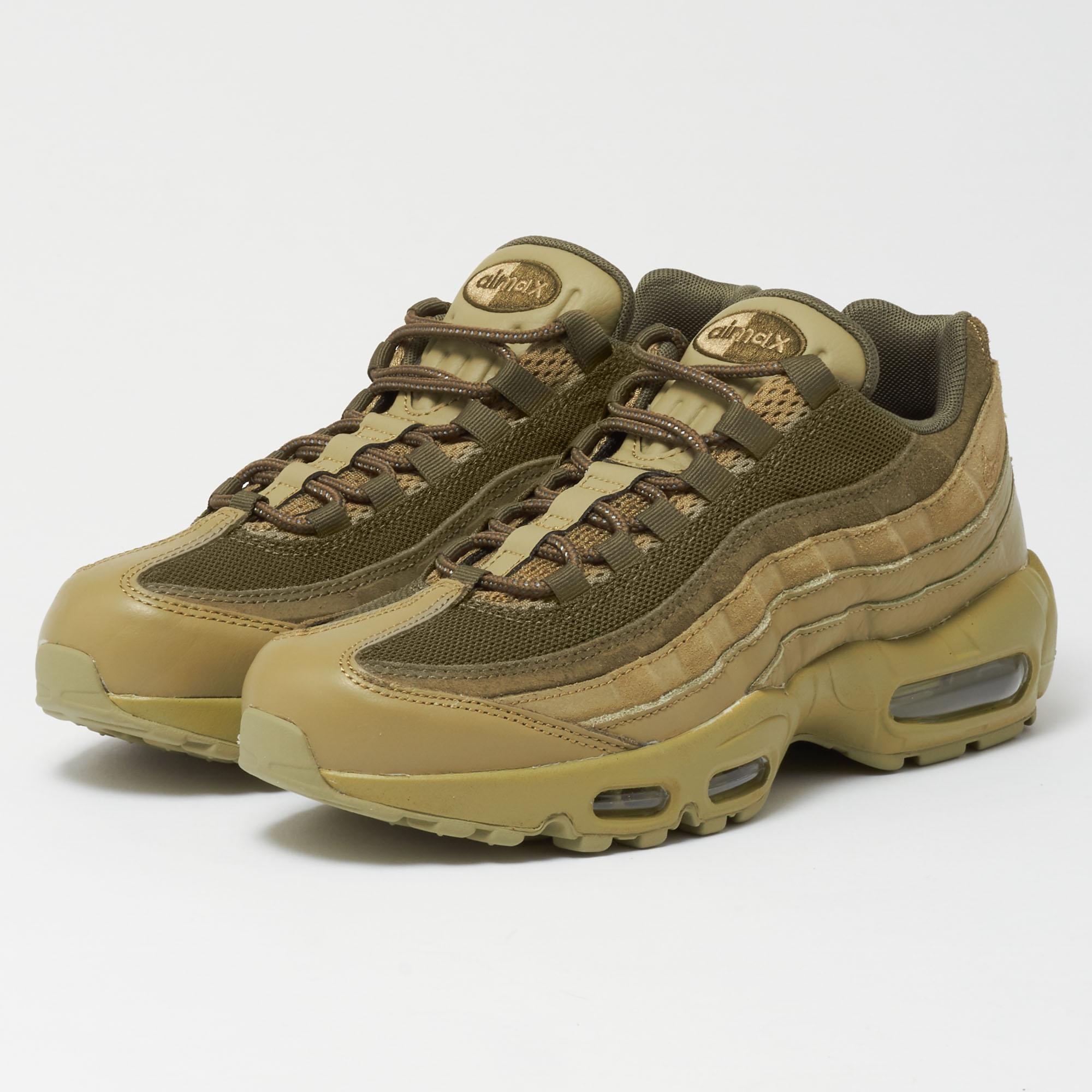 Nike Leather Air Max 95 Prm in Green Lyst Nike Sportswear Air Max 95 Prm Sneaker Low Damen Bordeaux