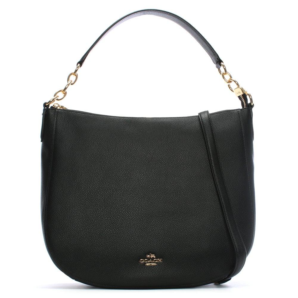 Lyst - Coach Chelsea 32 Black Pebbled Leather Hobo Bag in ...