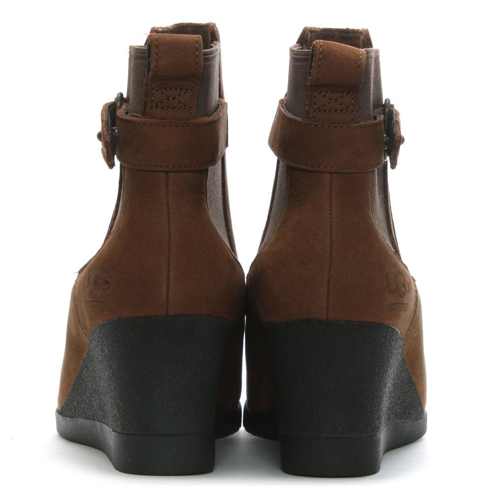 ugg leather wedge boots