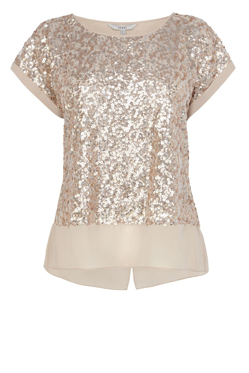 Coast Ruvern Sequin Top in Metallic | Lyst