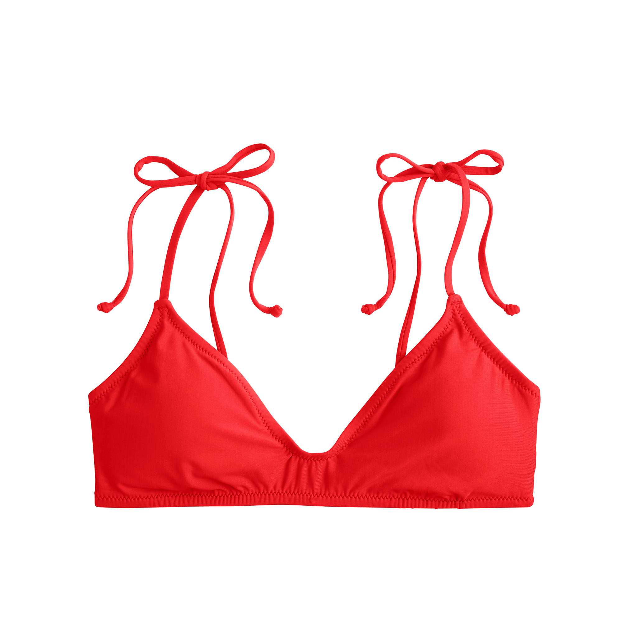 Lyst Jcrew Shoulder Tie French Bikini Top In Red