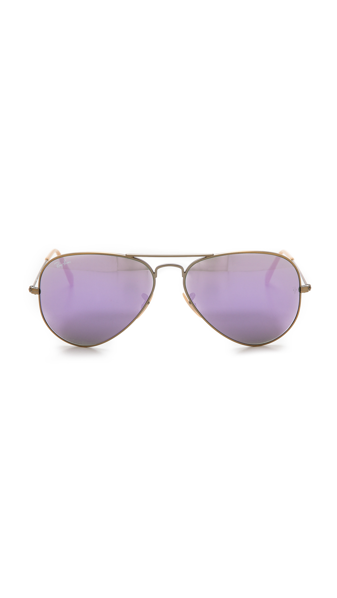 Lyst - Ray-ban Mirrored Aviator Sunglasses - Bronze/purple