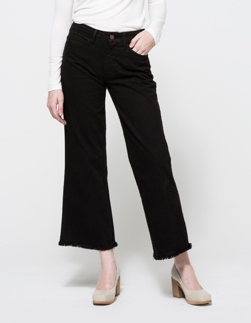 black flare denim