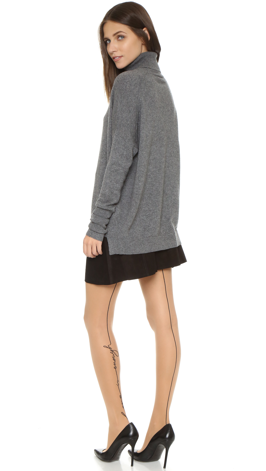 Lyst Wolford Love Tights Gobi/black in Black