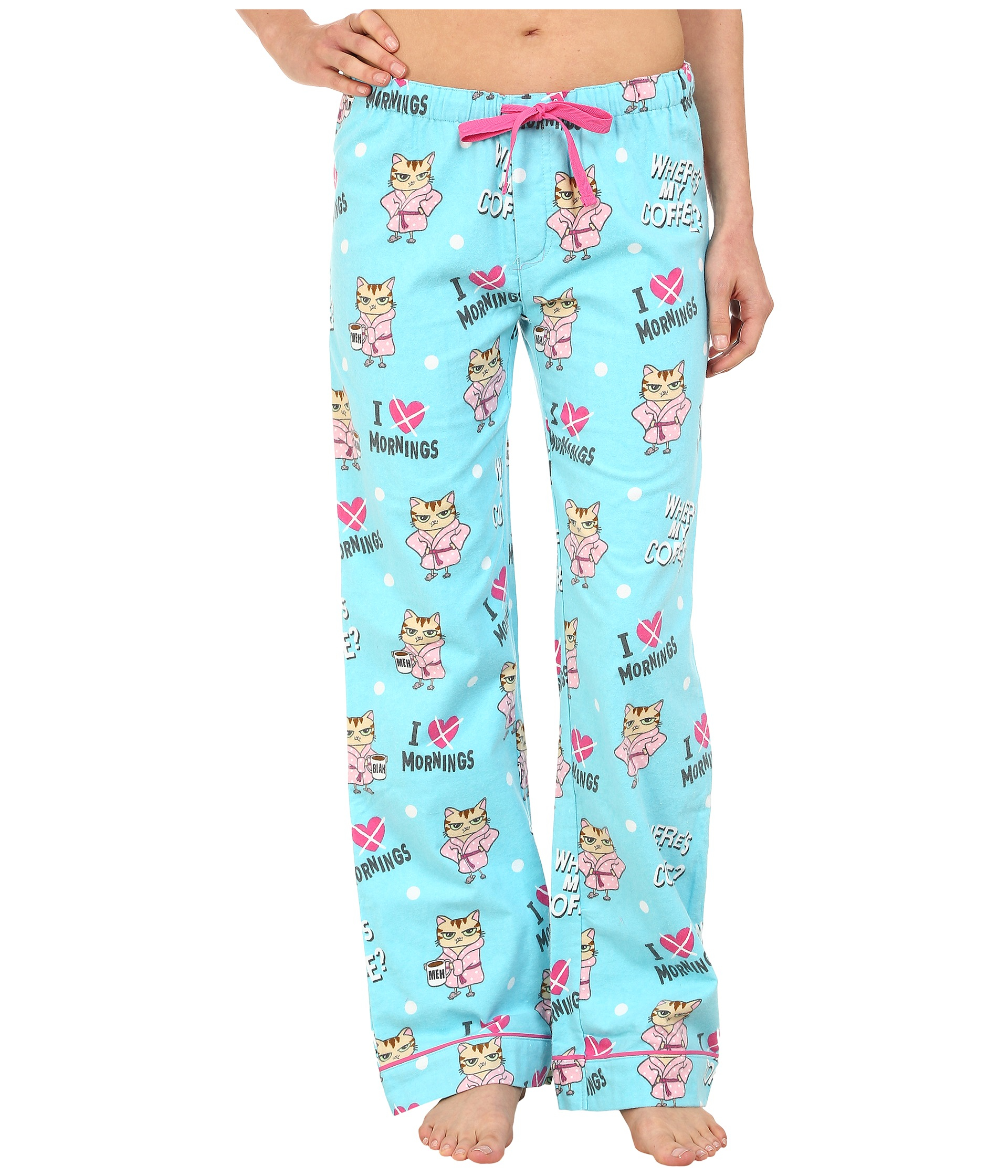 Pj salvage Cat Print Lounge Pants in Blue Lyst