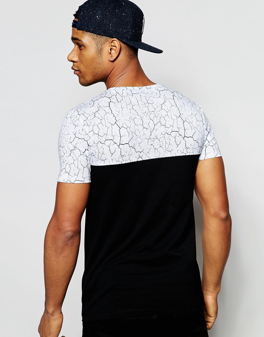 Lyst Asos Muscle Tshirt With Crack Yoke Print In Black in Black for Men