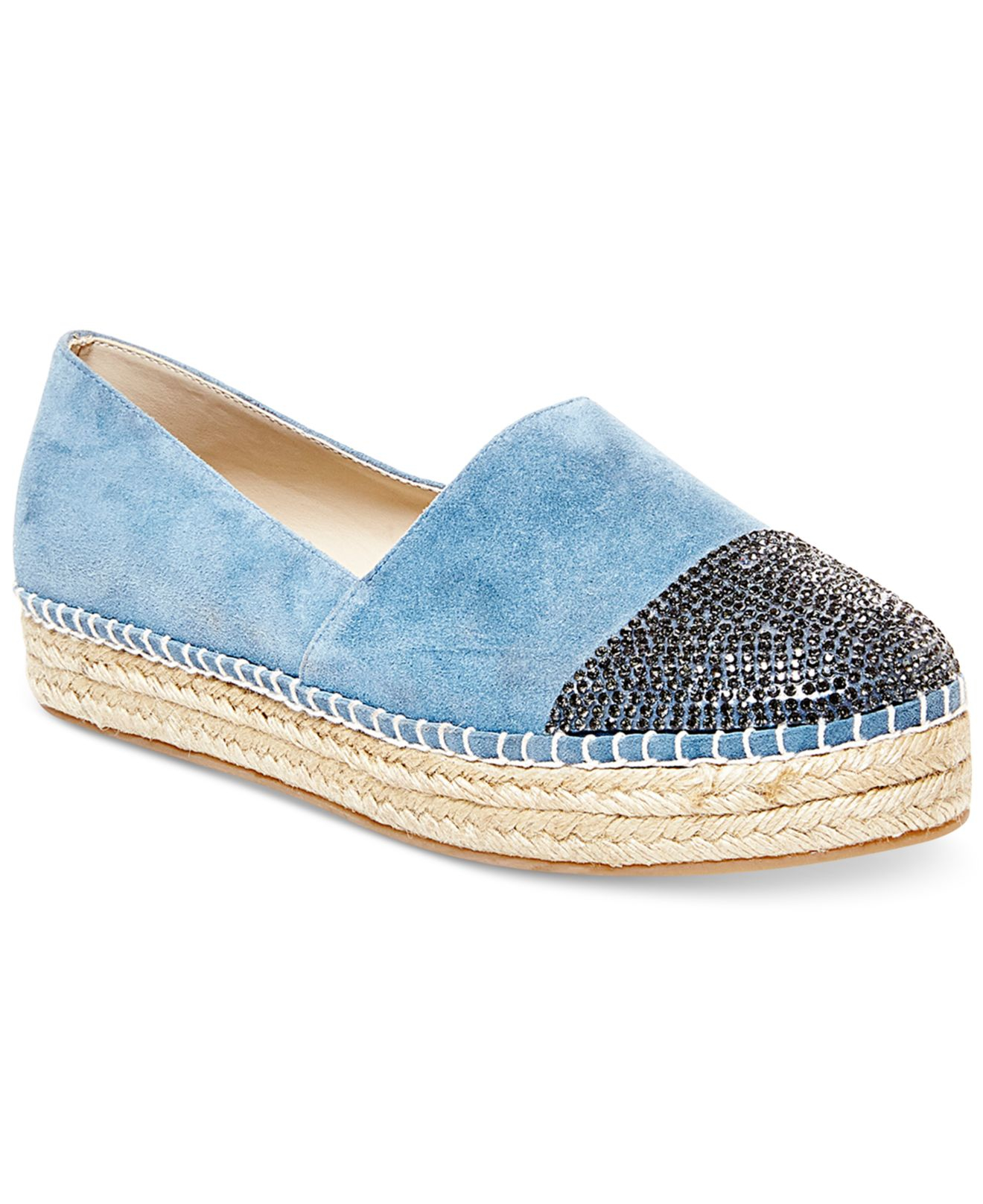 lyst steve madden pulsee slip on espadrilles in blue lyst steve madden pulsee slip on espadrilles in blue