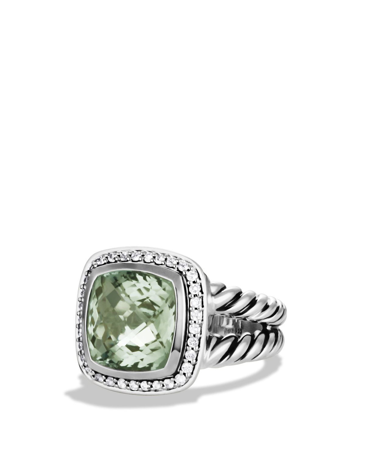 David Yurman Silver Albion Ring With Prasiolite And Diamonds Product 1 16936647 0 867538866 Normal 