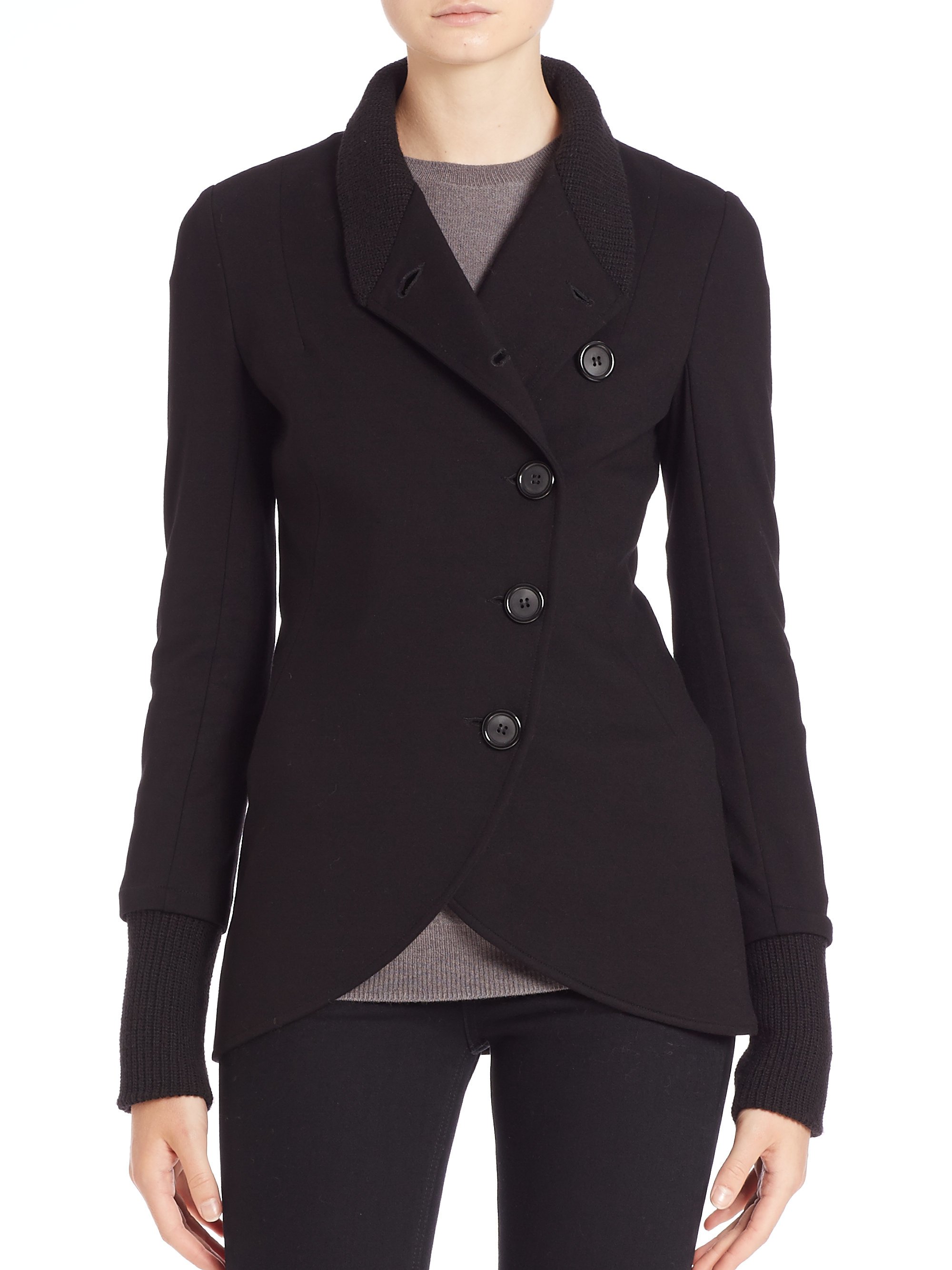 Lyst - Bailey 44 Britto Tulip-hem Jacket in Black