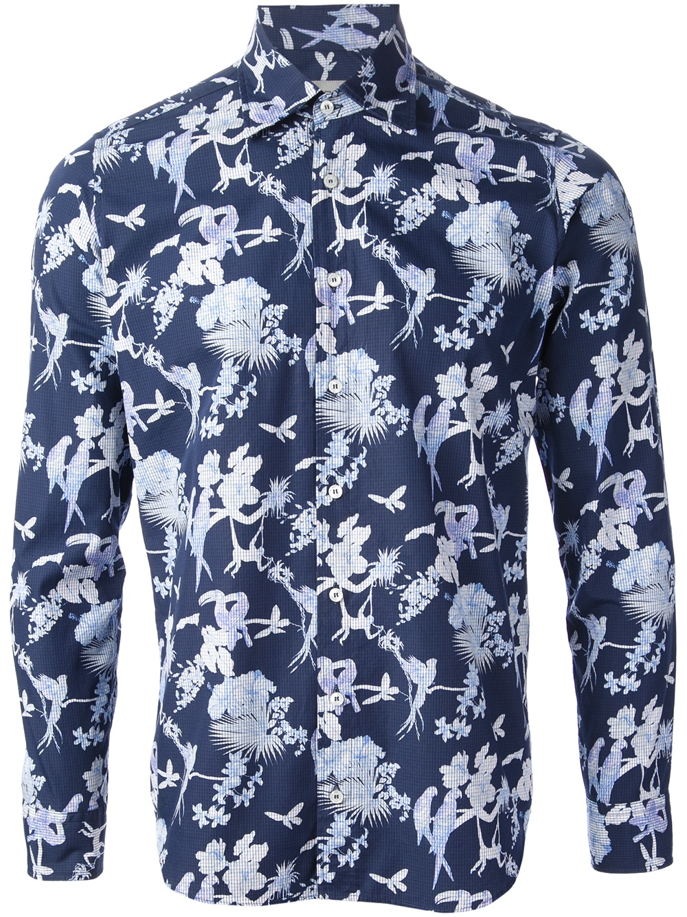 Lyst - Etro Bird Print Shirt in Blue for Men