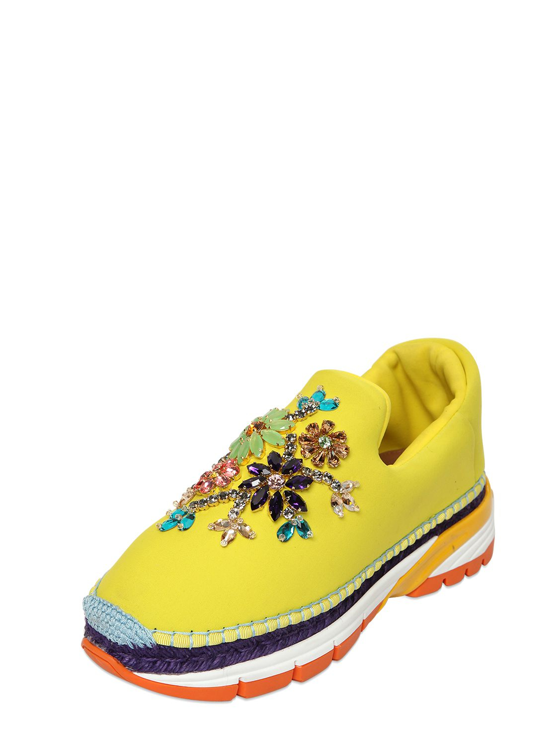 dolce and gabbana yellow and black sneakers